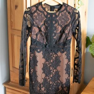 Kendall & Kylie - Black Long Sleeve Lace Dress